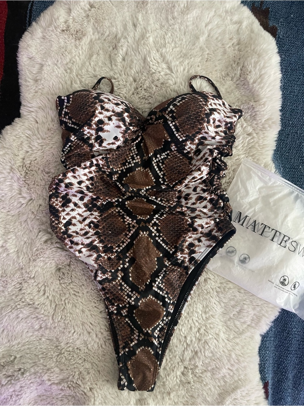 Matte Collection Snake Print One Piece